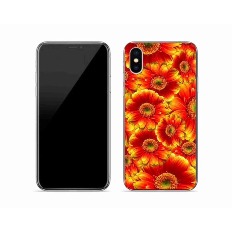 Gélový kryt mmCase na mobil iPhone X - gerbera 1