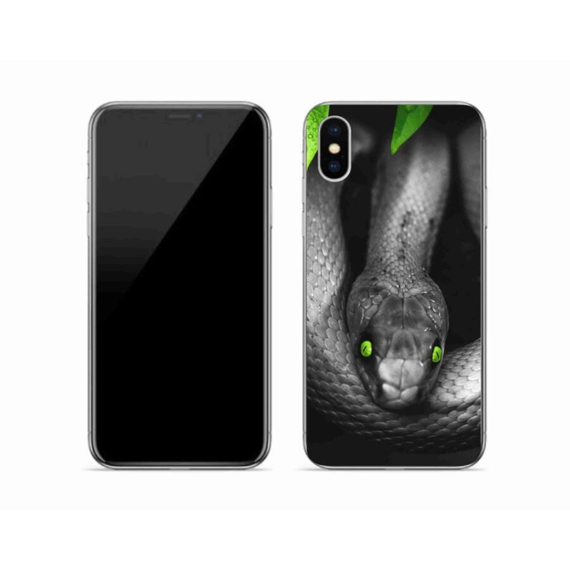 Gélový kryt mmCase na mobil iPhone X - had