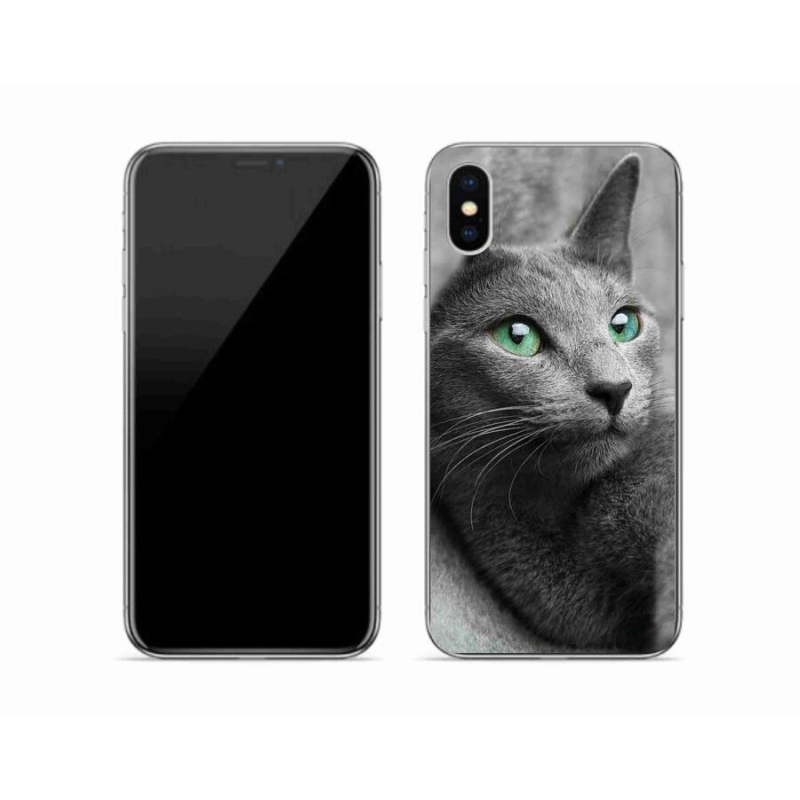 Gélový kryt mmCase na mobil iPhone X - mačka 2