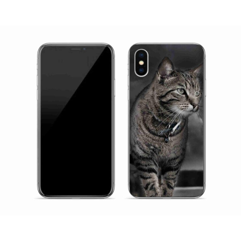 Gélový kryt mmCase na mobil iPhone X - mačka