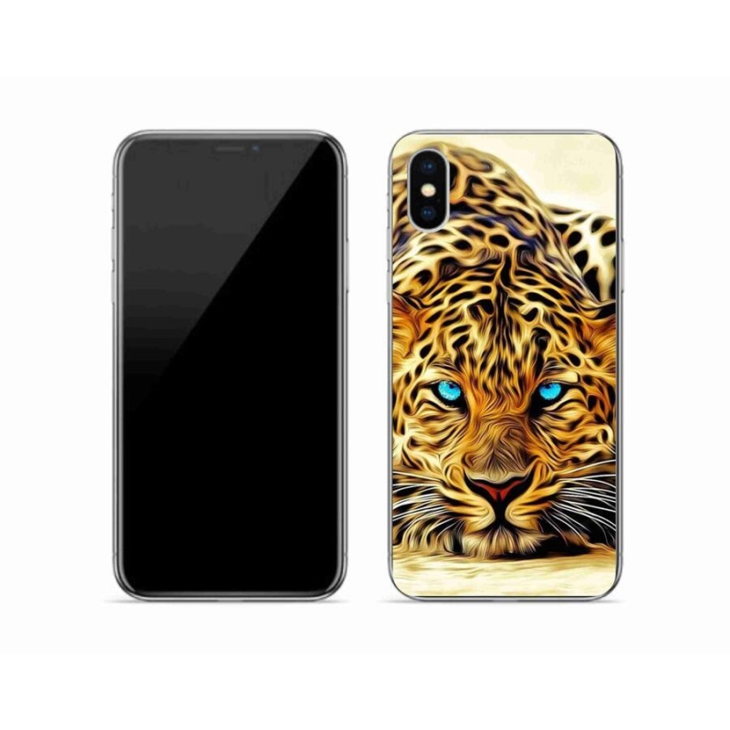 Gélový kryt mmCase na mobil iPhone X - kreslený tiger