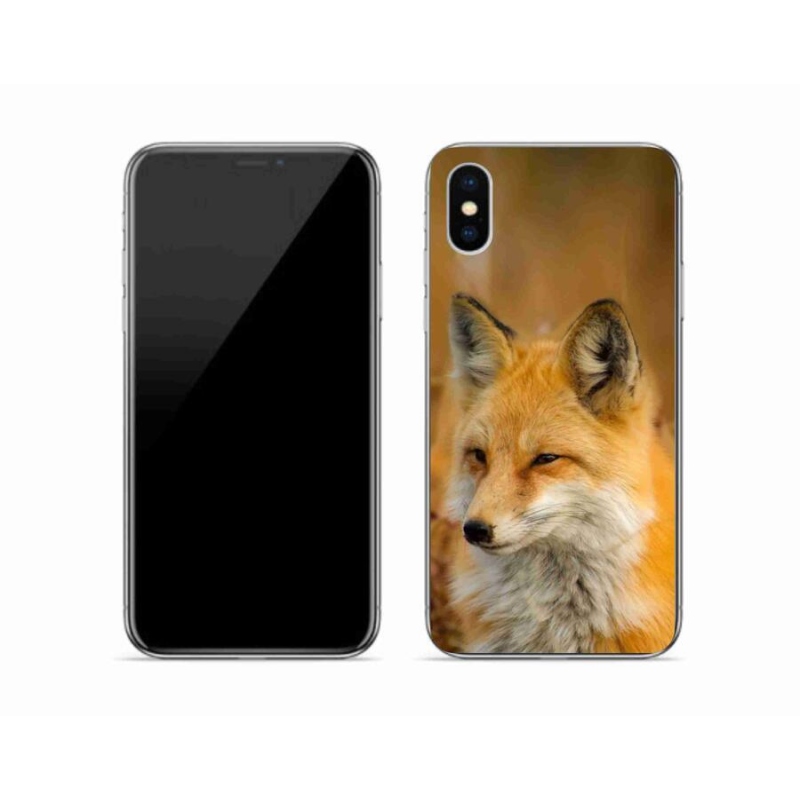 Gélový kryt mmCase na mobil iPhone X - líška