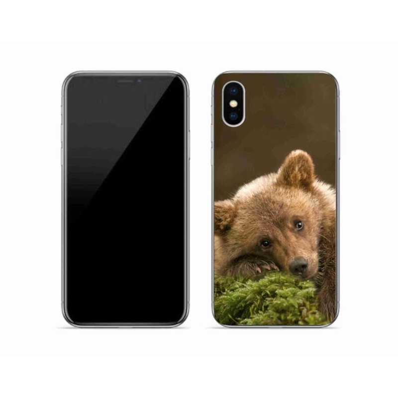 Gélový kryt mmCase na mobil iPhone X - medveď