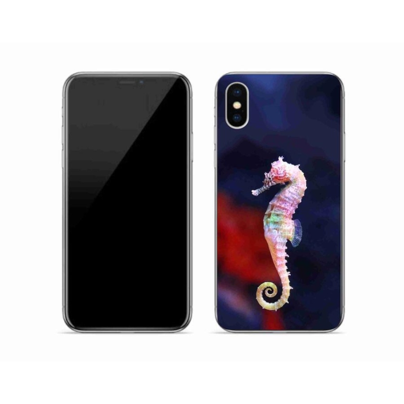 Gélový kryt mmCase na mobil iPhone X - morský koník