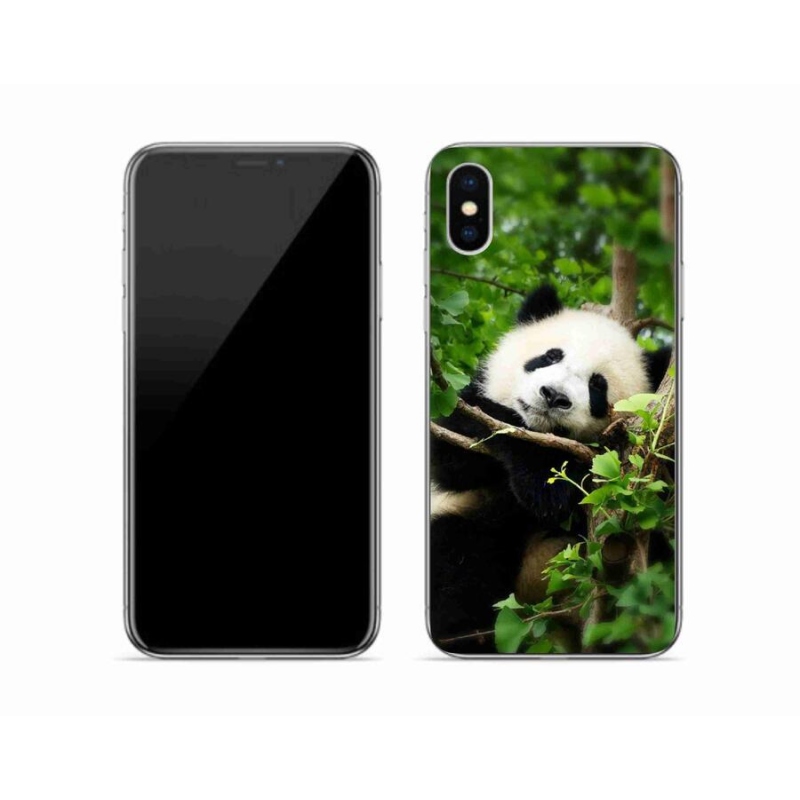 Gélový kryt mmCase na mobil iPhone X - panda