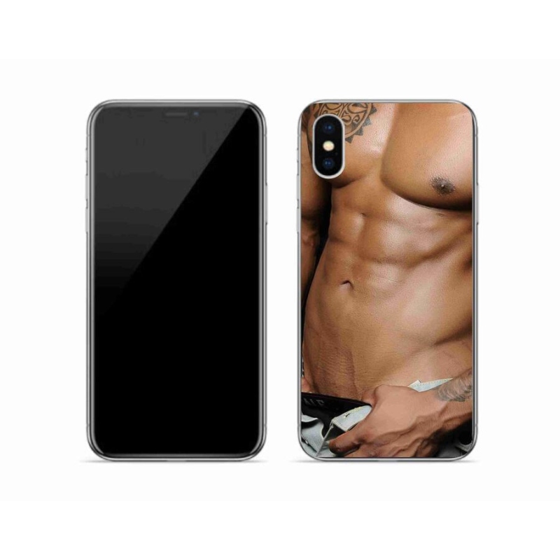 Gélový kryt mmCase na mobil iPhone X - sexy muž