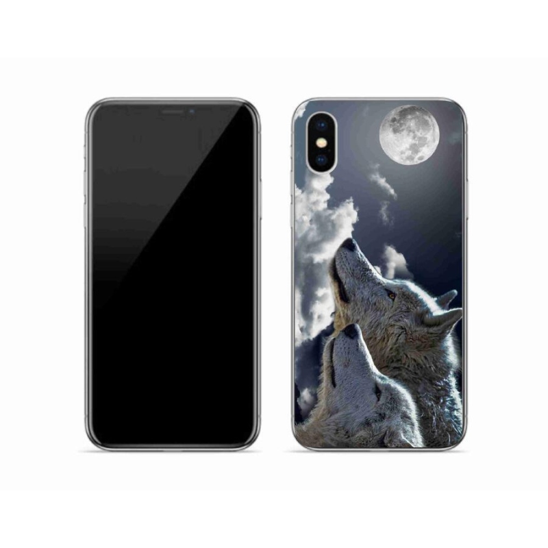 Gélový kryt mmCase na mobil iPhone X - vlci