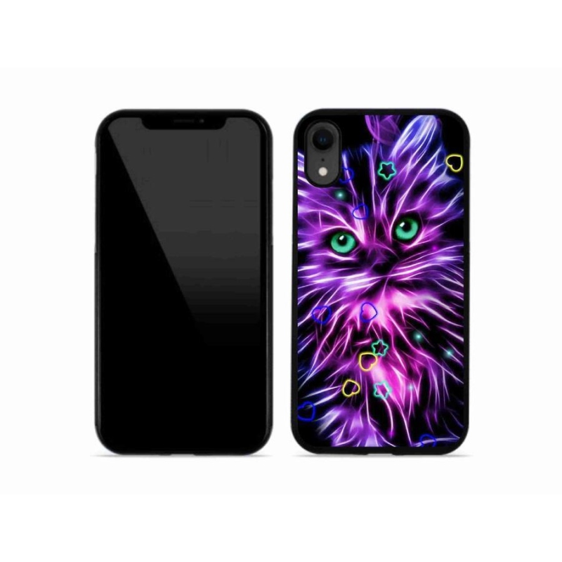 Gélový kryt mmCase na mobil iPhone XR - abstraktná mačka