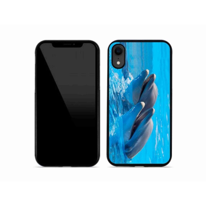 Gélový kryt mmCase na mobil iPhone XR - delfíny