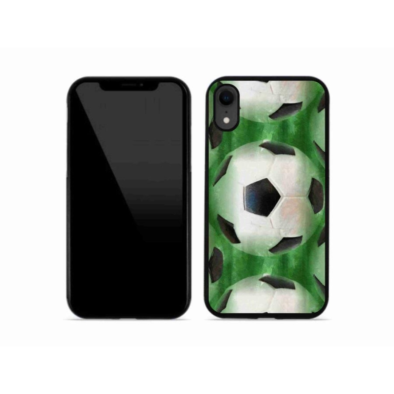 Gélový kryt mmCase na mobil iPhone XR - futbalová lopta