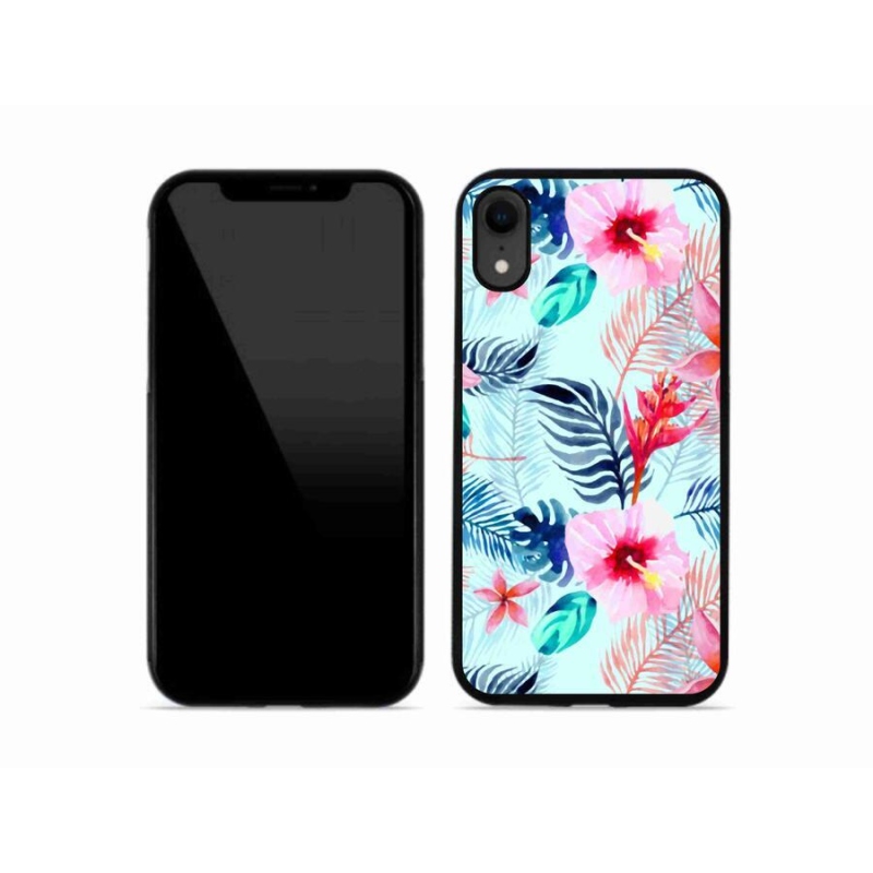 Gélový kryt mmCase na mobil iPhone XR - kvety