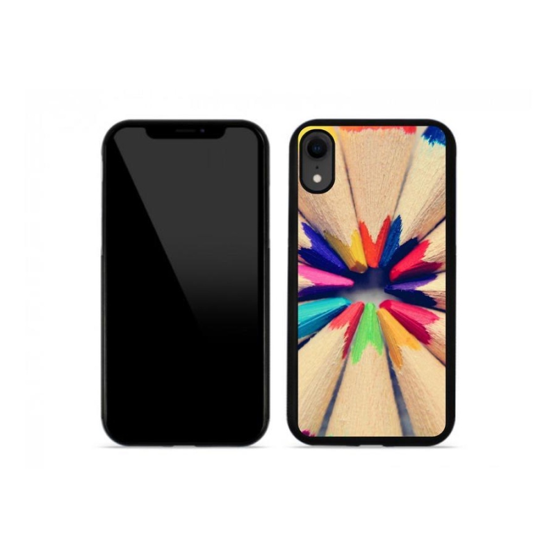 Gélový kryt mmCase na mobil iPhone XR - pastelky