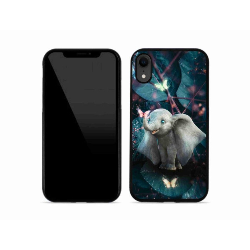 Gélový kryt mmCase na mobil iPhone XR - roztomilý slon