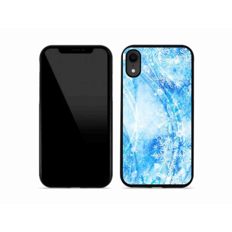 Gélový kryt mmCase na mobil iPhone XR - snehové vločky