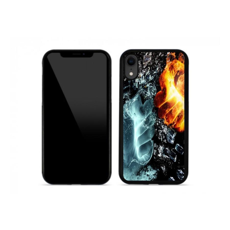 Gélový kryt mmCase na mobil iPhone XR - voda a oheň