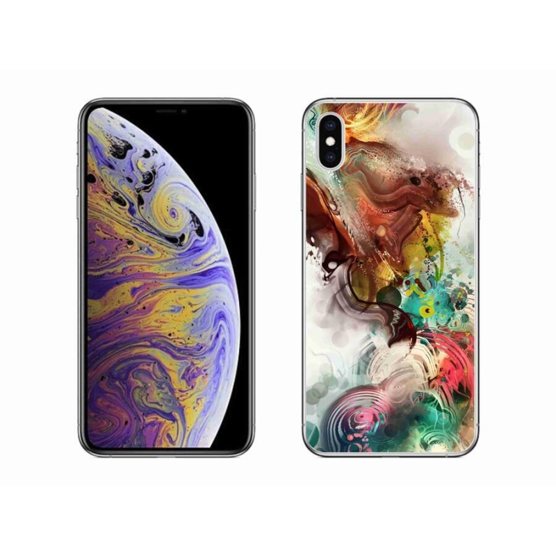 Gélový kryt mmCase na mobil iPhone XS Max - abstrakt 1