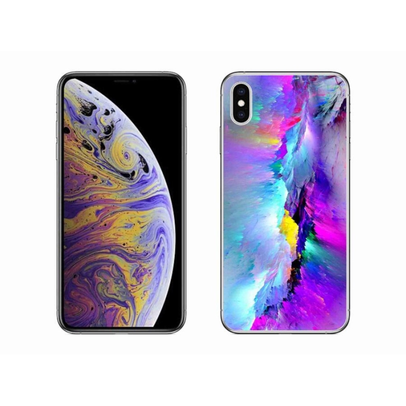 Gélový kryt mmCase na mobil iPhone XS Max - abstrakt