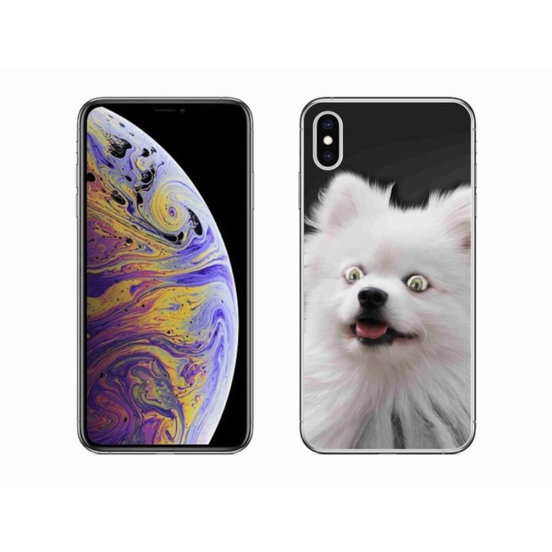 Gélový kryt mmCase na mobil iPhone XS Max - biely špic