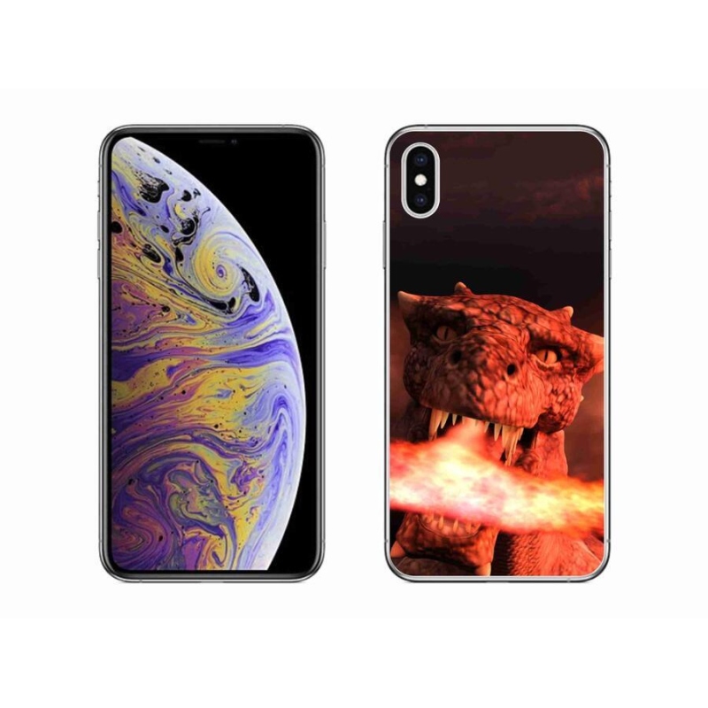 Gélový kryt mmCase na mobil iPhone XS Max - drak