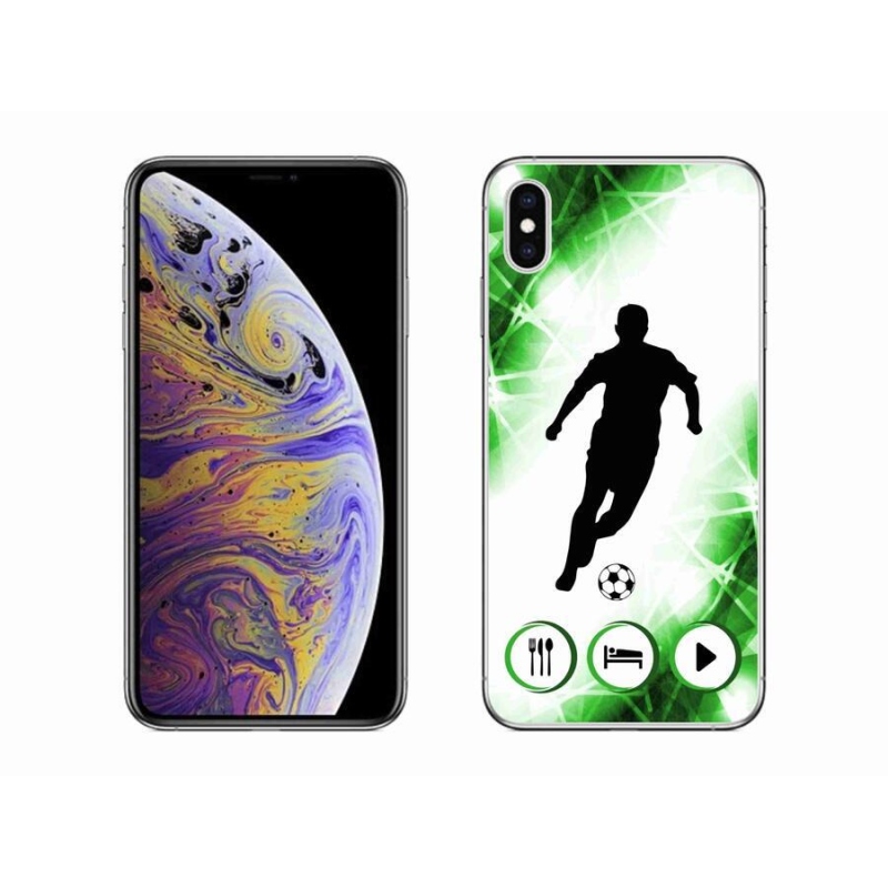 Gélový kryt mmCase na mobil iPhone XS Max - futbalista