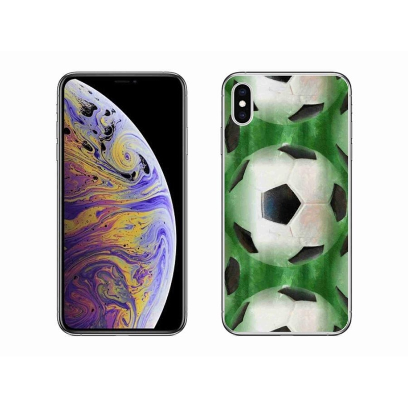 Gélový kryt mmCase na mobil iPhone XS Max - futbalová lopta