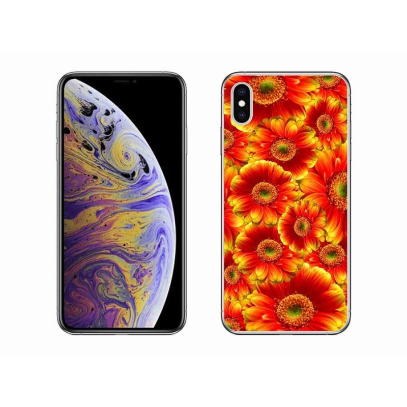 Gélový kryt mmCase na mobil iPhone XS Max - gerbera 1