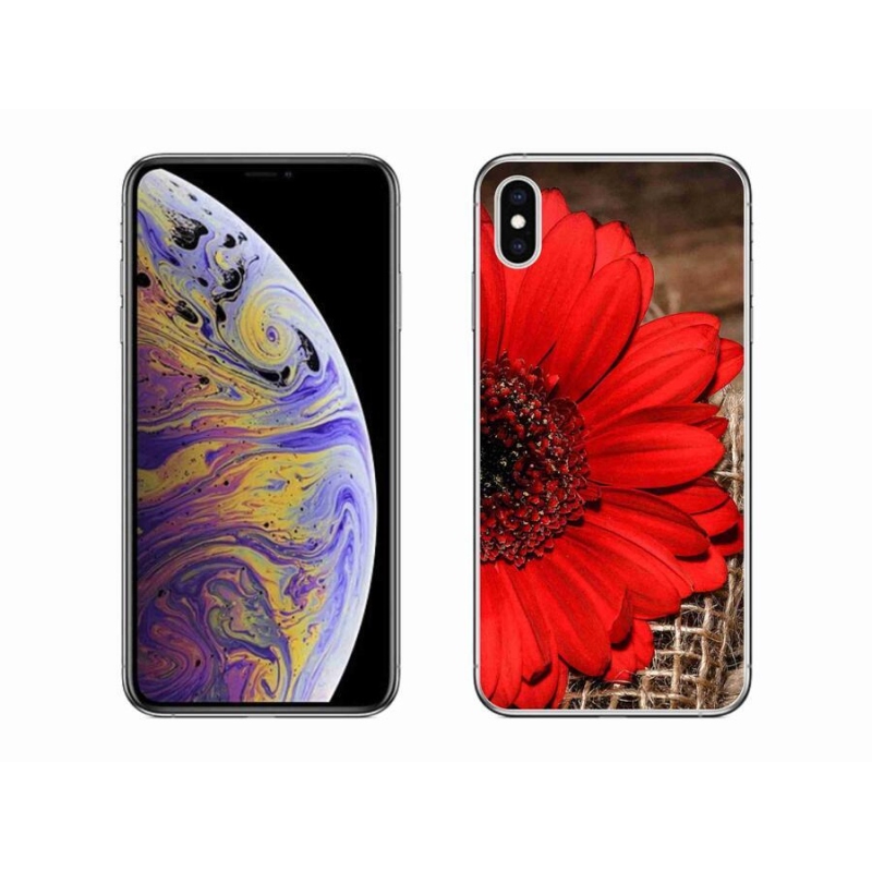 Gélový kryt mmCase na mobil iPhone XS Max - gerbera