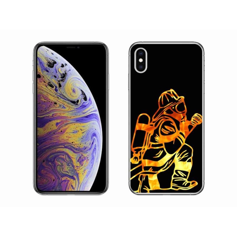 Gélový kryt mmCase na mobil iPhone XS Max - hasič 1