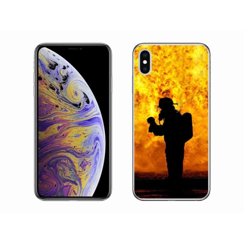 Gélový kryt mmCase na mobil iPhone XS Max - hasič