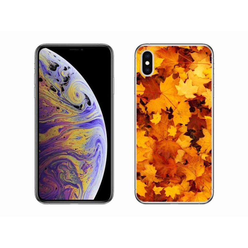 Gélový kryt mmCase na mobil iPhone XS Max - javorové listy