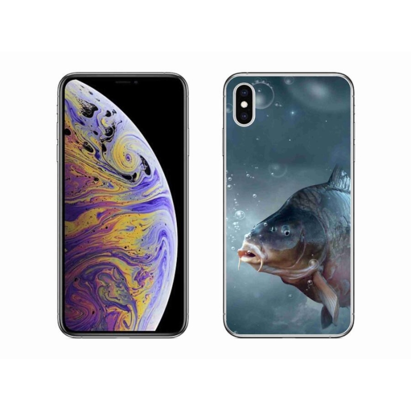 Gélový kryt mmCase na mobil iPhone XS Max - kapor a bublinky