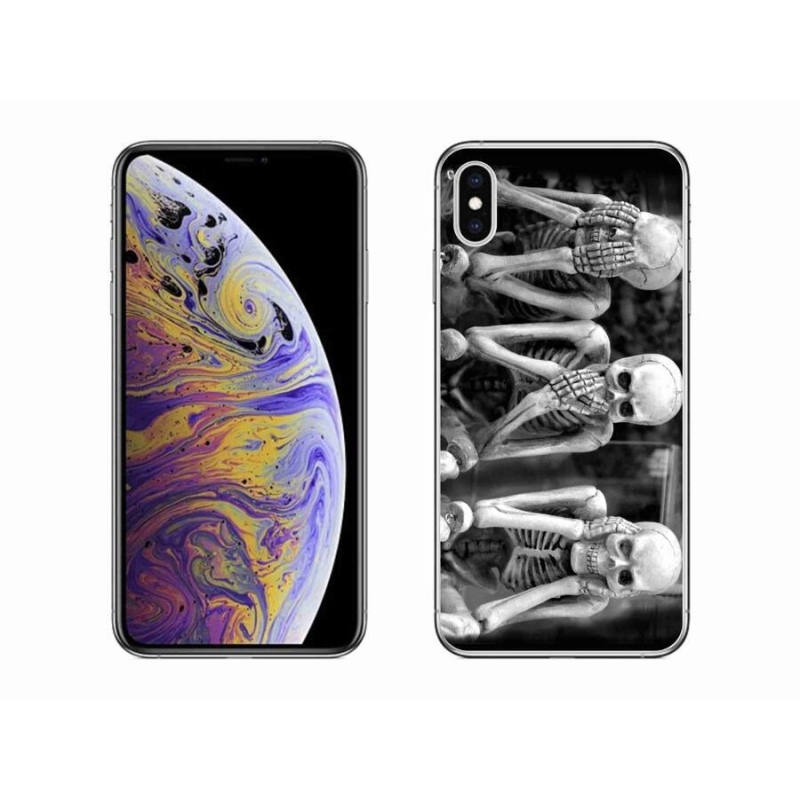 Gélový kryt mmCase na mobil iPhone XS Max - kostlivci