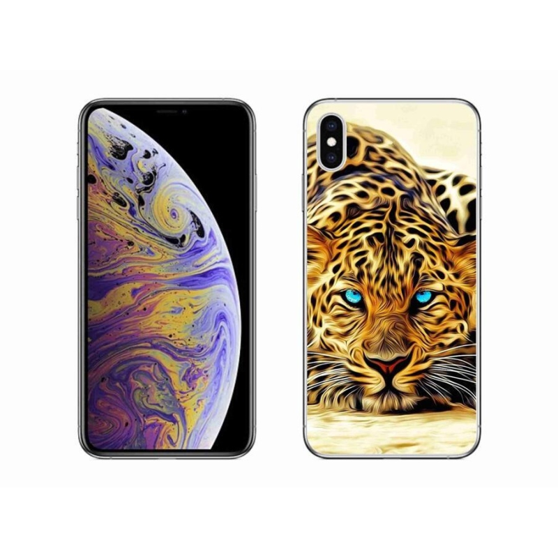 Gélový kryt mmCase na mobil iPhone XS Max - kreslený tiger