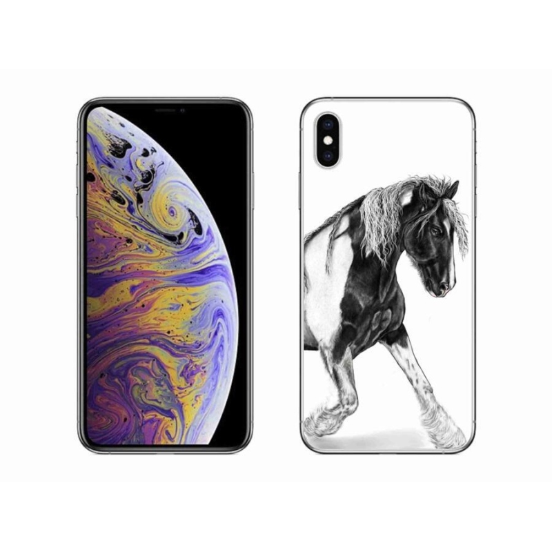 Gélový kryt mmCase na mobil iPhone XS Max - kôň