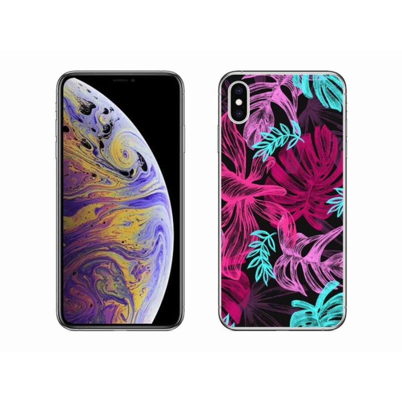 Gélový kryt mmCase na mobil iPhone XS Max - kvety 1