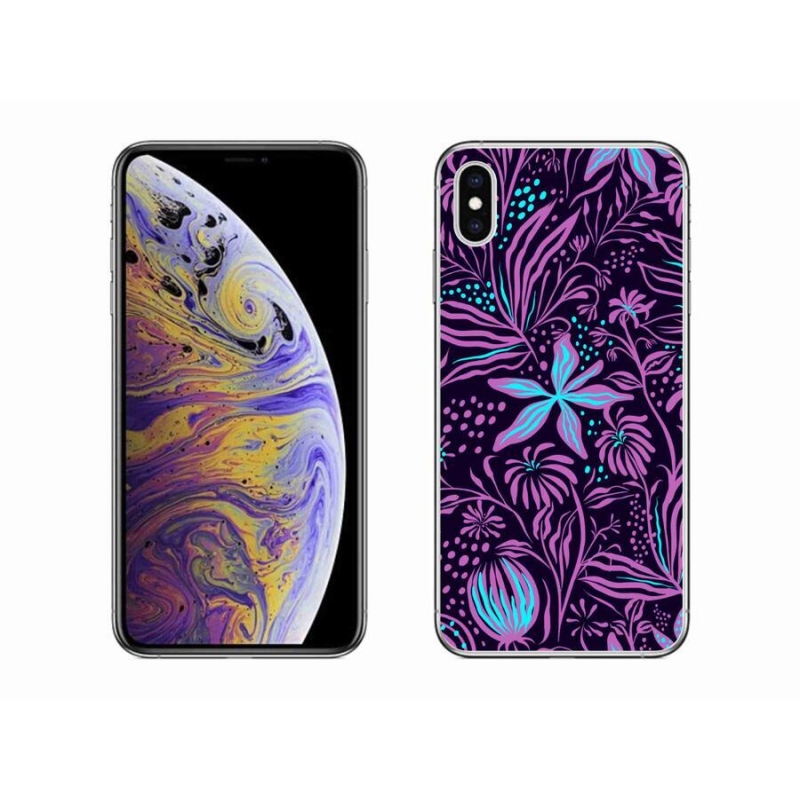 Gélový kryt mmCase na mobil iPhone XS Max - kvety 2