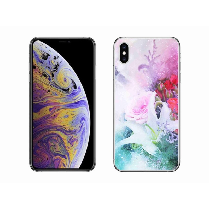 Gélový kryt mmCase na mobil iPhone XS Max - kvety 4