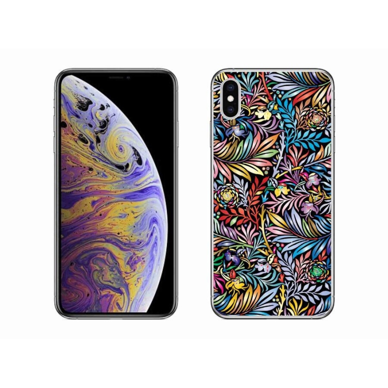 Gélový kryt mmCase na mobil iPhone XS Max - kvety 5