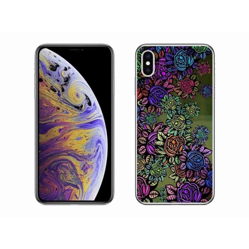 Gélový kryt mmCase na mobil iPhone XS Max - kvety 6