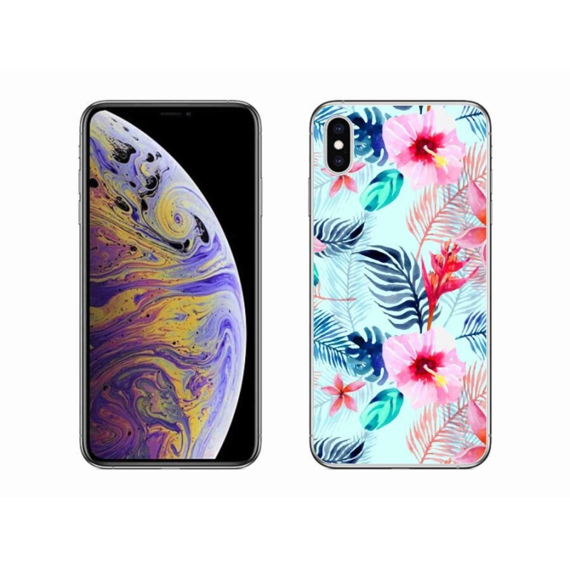 Gélový kryt mmCase na mobil iPhone XS Max - kvety