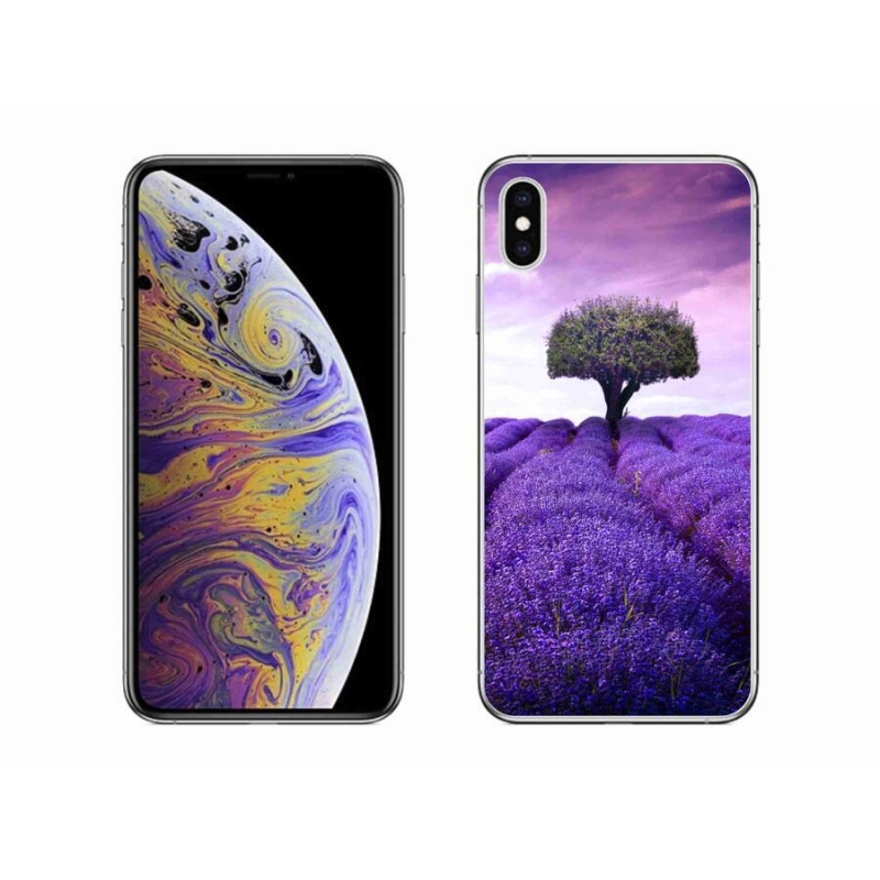 Gélový kryt mmCase na mobil iPhone XS Max - levanduľová lúka