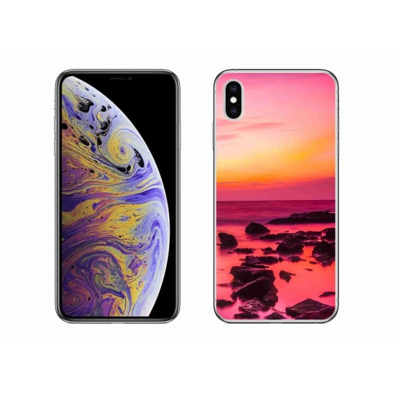 Gélový kryt mmCase na mobil iPhone XS Max - more a žiara