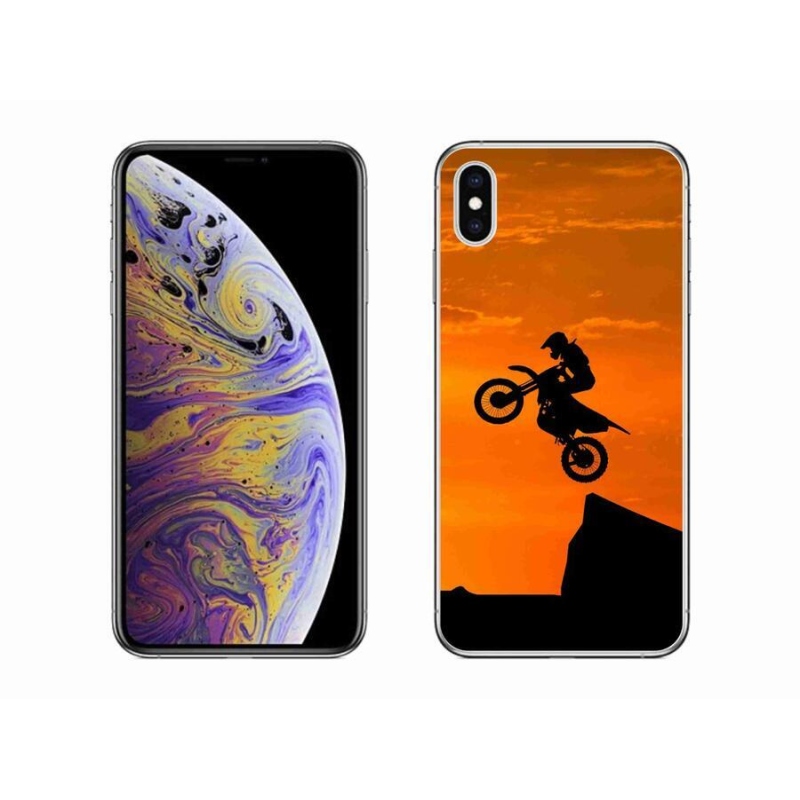 Gélový kryt mmCase na mobil iPhone XS Max - motocross