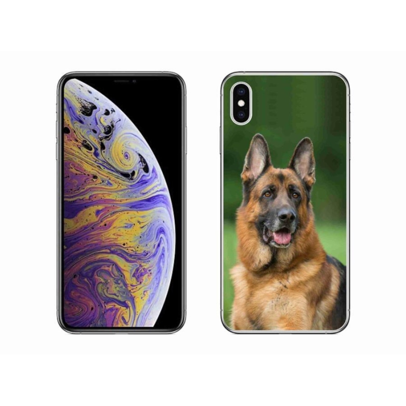 Gélový kryt mmCase na mobil iPhone XS Max - nemecký ovčiak