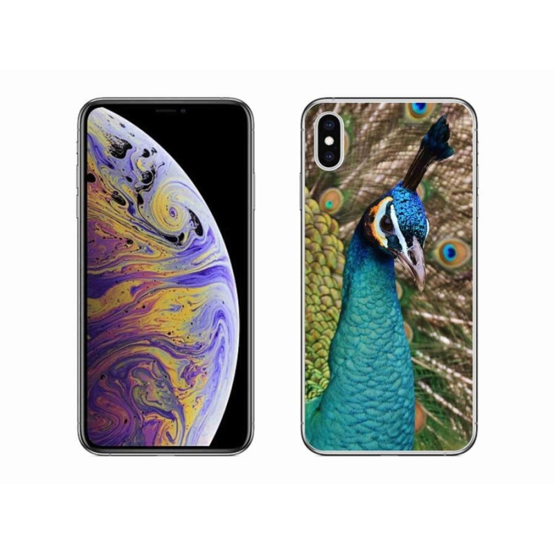 Gélový kryt mmCase na mobil iPhone XS Max - páv