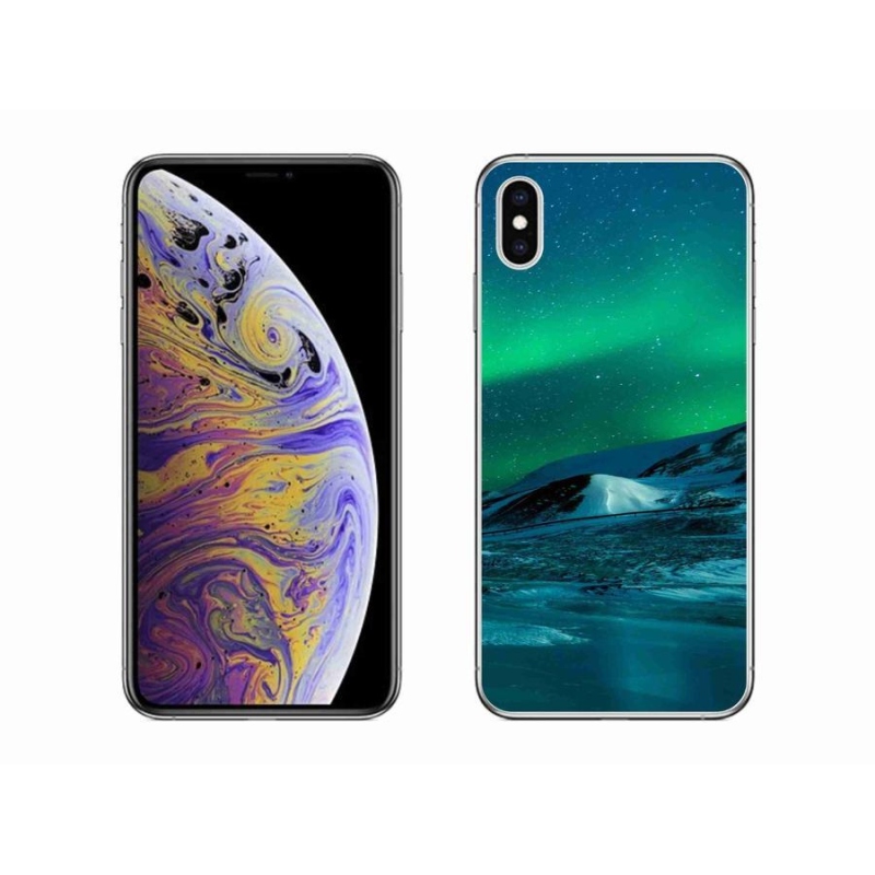 Gélový kryt mmCase na mobil iPhone XS Max - polárna žiara