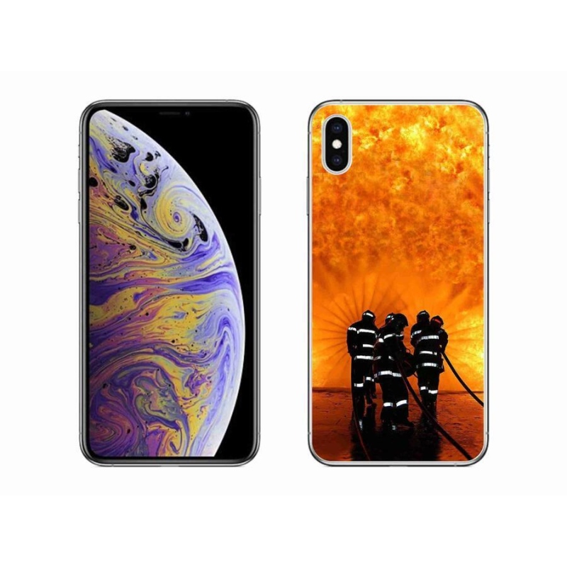 Gélový kryt mmCase na mobil iPhone XS Max - požiar