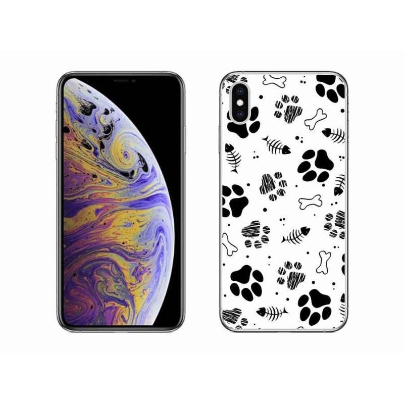 Gélový kryt mmCase na mobil iPhone XS Max - psie labky 1