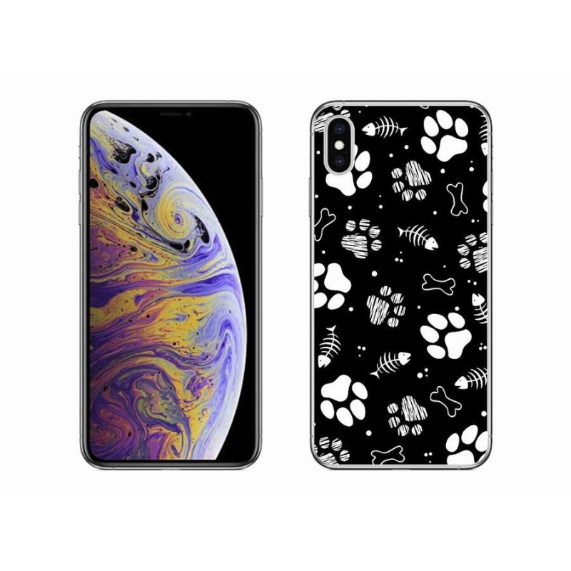 Gélový kryt mmCase na mobil iPhone XS Max - psie labky