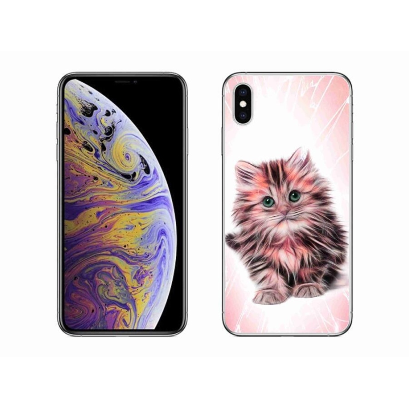 Gélový kryt mmCase na mobil iPhone XS Max - roztomilé mačiatko